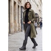 image:imageGLOBALWIN Chunky Mid Calf Fashion Dressy Motocycle Biker Military Style Combat Boots for Women Low Heel21yy08grey