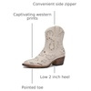image:imageGLOBALWIN Cowboy Boots For Women Cute Cowgirl Boots Womens Western Boots With Embroidery Side Zipper Chunky Heel23yy15 Beige