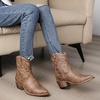 image:imageGLOBALWIN Cowboy Boots For Women Cute Cowgirl Boots Womens Western Boots With Embroidery Side Zipper Chunky Heel23yy16 Camel9