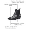 image:imageGLOBALWIN Cowboy Boots For Women Pointed Toe Pull On Chelsea Ankle Booties The Western Cowgirl Boots23yy05 Black