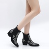 image:imageGLOBALWIN Cowboy Boots For Women Pointed Toe Pull On Chelsea Ankle Booties The Western Cowgirl Boots23yy05 Black