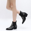 image:imageGLOBALWIN Cowboy Boots For Women Pointed Toe Pull On Chelsea Ankle Booties The Western Cowgirl Boots23yy05 Black