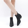 image:imageGLOBALWIN Cowboy Boots For Women Pointed Toe Pull On Chelsea Ankle Booties The Western Cowgirl Boots23yy05 Black3