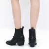 image:imageGLOBALWIN Cowboy Boots For Women Pointed Toe Pull On Chelsea Ankle Booties The Western Cowgirl Boots23yy05 Black3