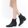 image:imageGLOBALWIN Cowboy Boots For Women Pointed Toe Pull On Chelsea Ankle Booties The Western Cowgirl Boots23yy05 Black3