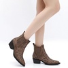 image:imageGLOBALWIN Cowboy Boots For Women Pointed Toe Pull On Chelsea Ankle Booties The Western Cowgirl Boots23yy05 Camel