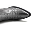 image:imageGLOBALWIN Cowboy Boots For Women Pointed Toe Pull On Chelsea Ankle Booties The Western Cowgirl Boots23yy05 Dark Silver2