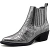image:imageGLOBALWIN Cowboy Boots For Women Pointed Toe Pull On Chelsea Ankle Booties The Western Cowgirl Boots23yy05 Dark Silver2