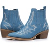 image:imageGLOBALWIN Cowboy Boots For Women Pointed Toe Pull On Chelsea Ankle Booties The Western Cowgirl Boots23yy05 Denim Blue