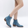 image:imageGLOBALWIN Cowboy Boots For Women Pointed Toe Pull On Chelsea Ankle Booties The Western Cowgirl Boots23yy05 Denim Blue