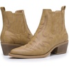 image:imageGLOBALWIN Cowboy Boots For Women Pointed Toe Pull On Chelsea Ankle Booties The Western Cowgirl Boots23yy05 Khaki