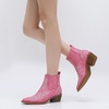 image:imageGLOBALWIN Cowboy Boots For Women Pointed Toe Pull On Chelsea Ankle Booties The Western Cowgirl Boots23yy05 Pink