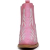 image:imageGLOBALWIN Cowboy Boots For Women Pointed Toe Pull On Chelsea Ankle Booties The Western Cowgirl Boots23yy05 Pink