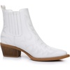 image:imageGLOBALWIN Cowboy Boots For Women Pointed Toe Pull On Chelsea Ankle Booties The Western Cowgirl Boots23yy05 White