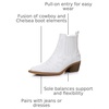 image:imageGLOBALWIN Cowboy Boots For Women Pointed Toe Pull On Chelsea Ankle Booties The Western Cowgirl Boots23yy05 White