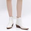 image:imageGLOBALWIN Cowboy Boots For Women Pointed Toe Pull On Chelsea Ankle Booties The Western Cowgirl Boots23yy05 White