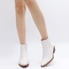 image:imageGLOBALWIN Cowboy Boots For Women Pointed Toe Pull On Chelsea Ankle Booties The Western Cowgirl Boots23yy05 White
