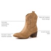 image:imageGLOBALWIN Cowboy Boots For Women Short Ankle Boots19yy16 Khaki