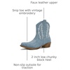 image:imageGLOBALWIN Cowboy Boots For Women Short Ankle Boots25yy06 Denim Blue