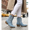 image:imageGLOBALWIN Cowboy Boots For Women Short Ankle Boots25yy06 Denim Blue