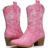 image:imageGLOBALWIN Cowboy Boots for Women MidCalf Western Style19yy17pink