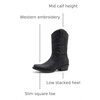 image:imageGLOBALWIN Cowboy Boots for Women MidCalf Western StyleBlack