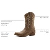 image:imageGLOBALWIN Cowboy Boots for Women MidCalf Western StyleCamel
