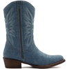 image:imageGLOBALWIN Cowboy Boots for Women MidCalf Western StyleDenim Blue