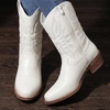 image:imageGLOBALWIN Cowboy Boots for Women MidCalf Western StyleWhite
