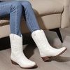 image:imageGLOBALWIN Cowboy Boots for Women MidCalf Western StyleWhite