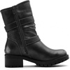 image:imageGLOBALWIN Fashion Ankle Boots For Women Low Heel Biker Boots21yy13 Distressed Silver