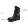 image:imageGLOBALWIN Fashion Ankle Boots For Women Low Heel Biker Boots21yy13black