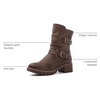 image:imageGLOBALWIN Fashion Ankle Boots For Women Low Heel Biker Boots21yy13brown