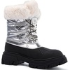 image:imageGLOBALWIN Snow Boots for Women Comfortable Winter Boots For Women Waterproof Fluffy Faux Fur Ankle Booties WaterResistant Short Boots For Women Warm Fur Boots LaceUp Outdoor Shoes21yy27 Silver