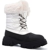 image:imageGLOBALWIN Snow Boots for Women Comfortable Winter Boots For Women Waterproof Fluffy Faux Fur Ankle Booties WaterResistant Short Boots For Women Warm Fur Boots LaceUp Outdoor Shoes21yy27 White