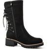 image:imageGLOBALWIN Womens Ankle Boots For Women Faux Fur Lined Winter Moto Boots Ankle Booties With Adjustable Double Buckles19yy19 Black2