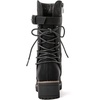 image:imageGLOBALWIN Womens Ankle Boots For Women Faux Fur Lined Winter Moto Boots Ankle Booties With Adjustable Double Buckles19yy19 Black2