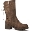 image:imageGLOBALWIN Womens Ankle Boots For Women Faux Fur Lined Winter Moto Boots Ankle Booties With Adjustable Double Buckles19yy19 Camel2