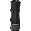 image:imageGLOBALWIN Womens Ankle Boots For Women Faux Fur Lined Winter Moto Boots Ankle Booties With Adjustable Double Buckles19yy19black