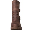 image:imageGLOBALWIN Womens Ankle Boots For Women Faux Fur Lined Winter Moto Boots Ankle Booties With Adjustable Double Buckles19yy19brown