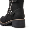 image:imageGLOBALWIN Womens Ankle Boots For Women Faux Fur Lined Winter Moto Boots Ankle Booties With Adjustable Double Buckles21yy07black