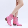 image:imageGLOBALWIN Womens Brown Cowgirl Boots Ankle Booties22yy10 Pink