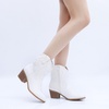 image:imageGLOBALWIN Womens Brown Cowgirl Boots Ankle Booties22yy10 White