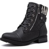 image:imageGLOBALWIN Womens Combat Boots Lace Up Boots For Women Ankle Booties With Low Heel Fashion Dressy Short Boots2121 Black2