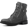 image:imageGLOBALWIN Womens Combat Boots Lace Up Boots For Women Ankle Booties With Low Heel Fashion Dressy Short Boots2121grey