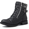 image:imageGLOBALWIN Womens Combat Boots Lace Up Boots For Women Ankle Booties With Low Heel Fashion Dressy Short Boots21yy18 Black2