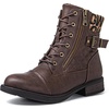 image:imageGLOBALWIN Womens Combat Boots Lace Up Boots For Women Ankle Booties With Low Heel Fashion Dressy Short Boots21yy18 Brown2