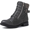image:imageGLOBALWIN Womens Combat Boots Lace Up Boots For Women Ankle Booties With Low Heel Fashion Dressy Short Boots21yy18 Grey