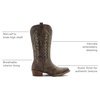 image:imageGLOBALWIN Womens Cowboy Boots Comfortable Brown Cowgirl Boots For Daily Wear Work amp Travel Square Toe Fall Boots With Low Heel And Easy Side Zipper Versatile Mid Calf Boots For Women25yy08 Brown