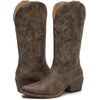 image:imageGLOBALWIN Womens Cowboy Boots Comfortable Brown Cowgirl Boots For Daily Wear Work amp Travel Square Toe Fall Boots With Low Heel And Easy Side Zipper Versatile Mid Calf Boots For Women23yy13 Dark Brown